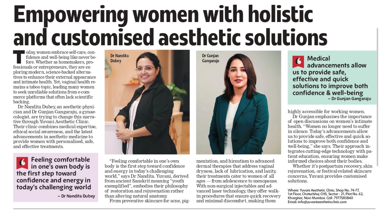 Dr. Nandita Dubey examining patient in Kharghar Navi Mumbai at Yuvani Clinic